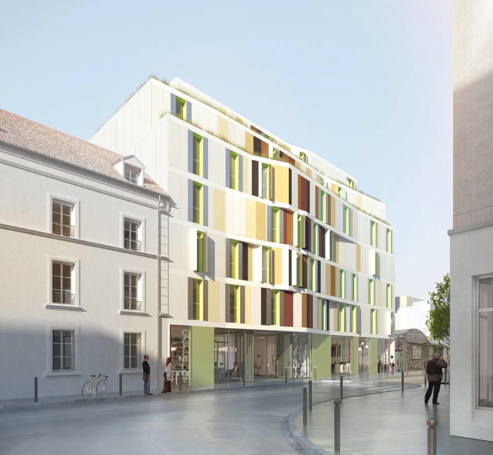 Experimental student residence shared housing PARIS 18 VIB architecture